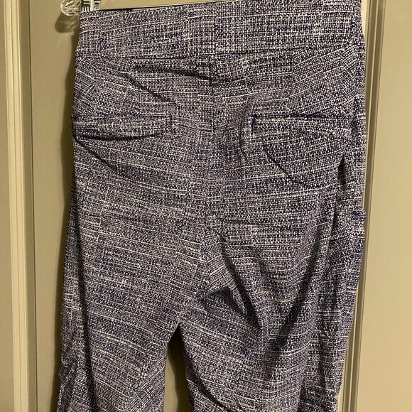 Blue/White Ankle Pants - Picture 2 of 4